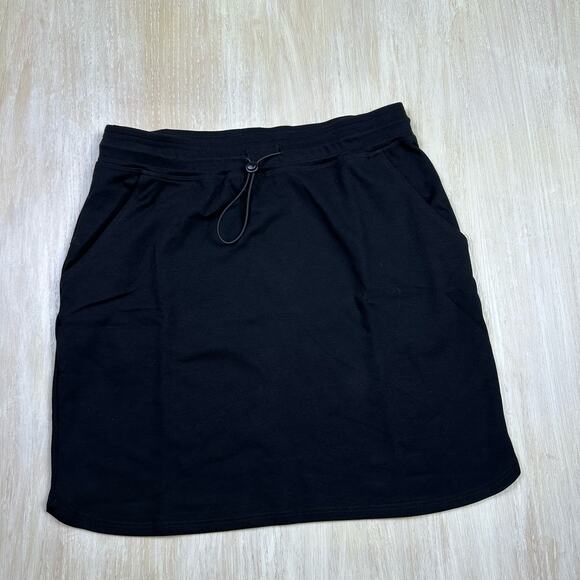 NWT Sundry for Evereve Black Drawstring Pull On Stretch Mini Short Skirt Medium - Picture 1 of 12